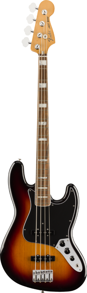 Fender 3-Color Sunburst Vintera 70s Jazz Bass Guitar with Pau