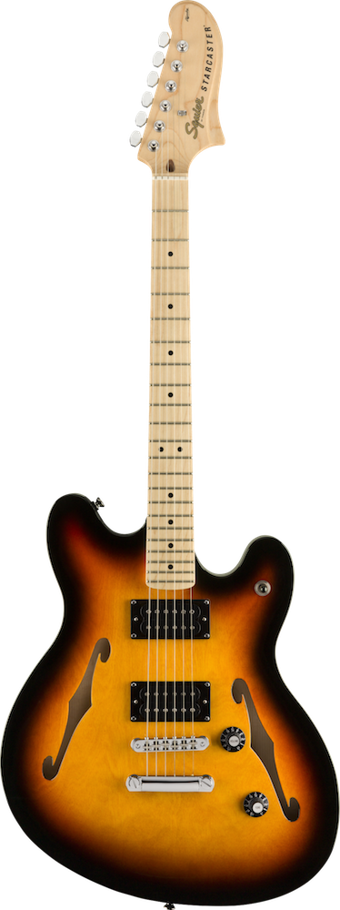 Squier Affinity Series Starcaster 3-Color Burst Electric Guitar with Maple  Fingerboard